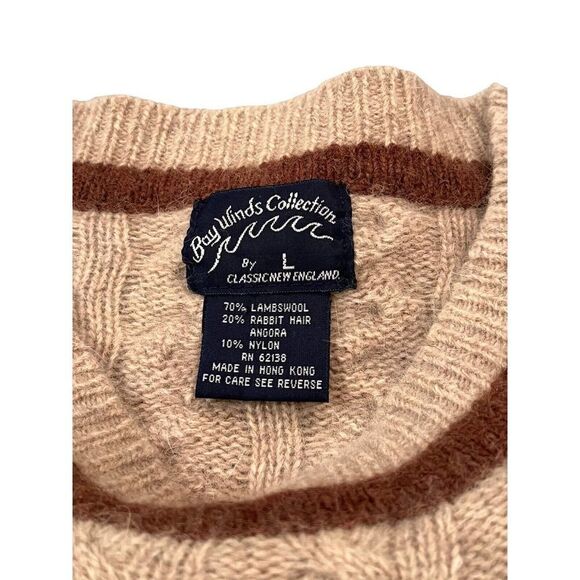 Classic New England Sweater Bay‎ Winds Lambswool Rabbit Hair Size Large - Picture 5 of 9